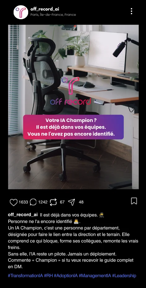 Publication Instagram réalisée pour un client, 3 sur 16.