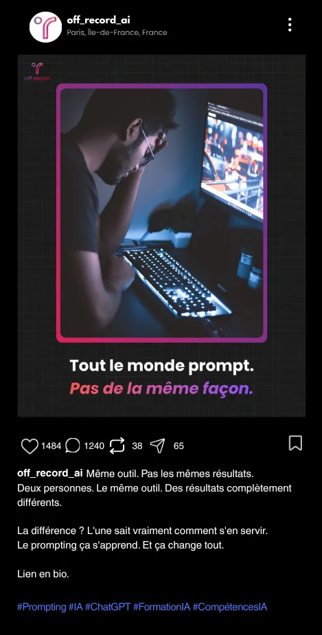 Publication Instagram réalisée pour un client, 7 sur 16.
