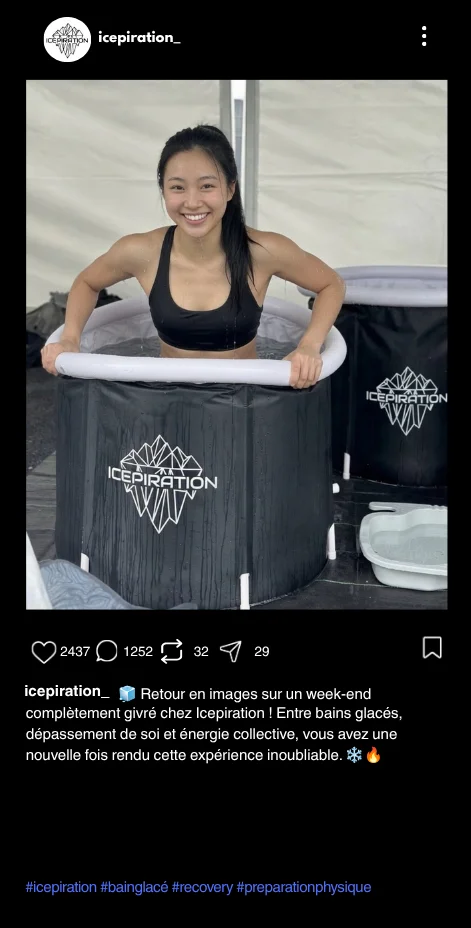 Publication Instagram réalisée pour un client, 9 sur 16.
