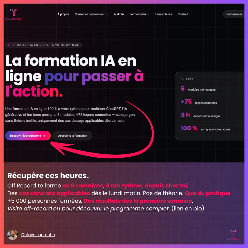 Planche d'un carrousel LinkedIn réalisé pour un client, 5 sur 5.