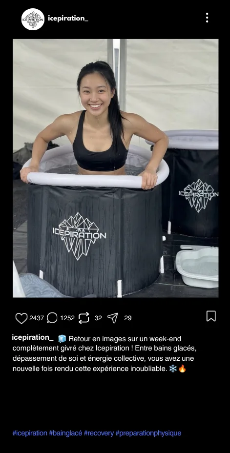 Publicación de Instagram realizada para Icepiration, 1 de 8.